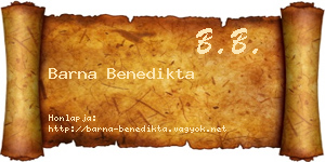 Barna Benedikta névjegykártya